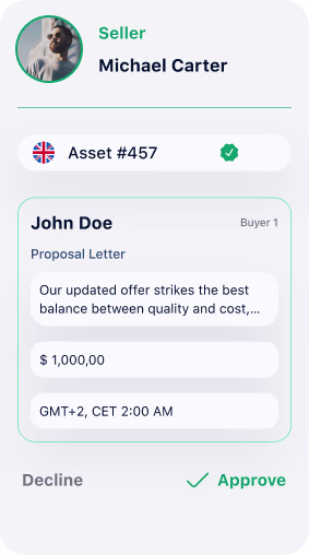 Seller card right section